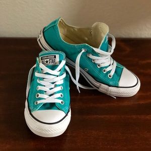 Cute Teal Chuck Taylor style Converse Sneakers!
